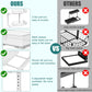 CARLA HOME 2 Pack Under Sink Organizer Pull Out Sliding Cabinet Storage Shelf with Height Adjustable for Kitchen, Bathroom or Laundry Room (White)