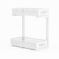 CARLA HOME 2 Pack Under Sink Organizer Pull Out Sliding Cabinet Storage Shelf with Height Adjustable for Kitchen, Bathroom or Laundry Room (White)