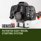 BAUMR-AG 65cc 9in1 Long Reach Garden Multi-tool, Pole Saw, Hedge & Line Trimmer, Brush Cutter, 12" Tree Trimming Pruning Chainsaw Bar, 2 Extension Shafts