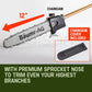 BAUMR-AG 65cc 9in1 Long Reach Garden Multi-tool, Pole Saw, Hedge & Line Trimmer, Brush Cutter, 12" Tree Trimming Pruning Chainsaw Bar, 2 Extension Shafts