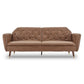 Sarantino Faux Velvet Tufted Sofa Bed Couch Futon - Brown