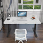 160cm Standing Desk Height Adjustable Sit Stand Motorised White Dual Motors Frame White Top