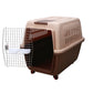 YES4PETS XL Plastic Kennels Pet Carrier Dog Cat Cage Crate With Handle and Removable Wheel Brown