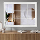 Window Style Mirror - White Rectangle 95cm x 130cm