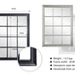 Window Style Mirror - White Rectangle 95cm x 130cm