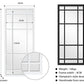 Window Style Mirror Full Length - White 80 CM x 180 CM