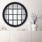 Window Style Mirror - Black Circle 100cm