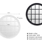 Window Style Mirror - Black Circle 100cm