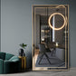 Gold Beaded Framed Mirror - X Large 190cm x 100cm