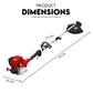 4 STROKE Whipper Snipper Straight Shaft Line Trimmer 31CC Pole Brush Cutter