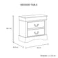 5 Pieces Bedroom Suite in Solid Wood & MDF King Size Grey Colour Bed, Bedside Table, Dresser & Tallboy