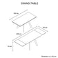 Powder Coating Dining Table with 6pcs PU Leather Dining Chair