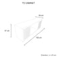 TV Cabinet MDF Brown Colour Two Sideboards Open Space