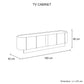 TV Cabinet MDF Board Melamine Interior Storage Entertainment Unit