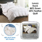 Luxury Duck 80% Down 20% Feather Quilt Queen