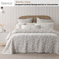 Bianca Ameila Stone Jacquard Quilted Foliage Bedspread Set King