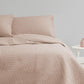 Ardor Chloe Powder Pink 3 Pcs Quilted Coverlet Set Queen/King