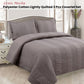 Lewis Mocha 3 Pce Lightly Quilted Polyester Cotton Coverlet Set Queen