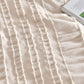 Tufted Boho Striped Embroidery Quilt/Doona/Duvet Cover Set - Queen Size