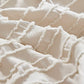 Tufted Boho Striped Embroidery Quilt/Doona/Duvet Cover Set - Super King Size