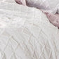 Tufted Boho Embroidery Quilt/Doona/Duvet Cover Set - White - Queen Size