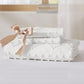 Tufted Boho Embroidery Quilt/Doona/Duvet Cover Set - White - Super King Size