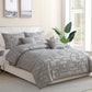 Tufted Jacquard Quilt/Doona/Duvet Cover Set - Grey - Queen Size