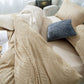 Tufted Textured Jacquard Quilt Cover Set- Beige - Super King Size