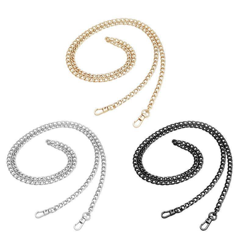 120cm Metal Handbag Shoulder Strap Bag Purse Chain Smooth Replacement Crossbody - Light Gold