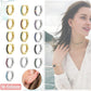 925 Sterling Silver Gold Rings Plated Cubic Crystal Cuff Huggie Hoop Earrings Au - Gold-Red Crystal