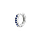 925 Sterling Silver Gold Rings Plated Cubic Crystal Cuff Huggie Hoop Earrings Au - Gold-Red Crystal
