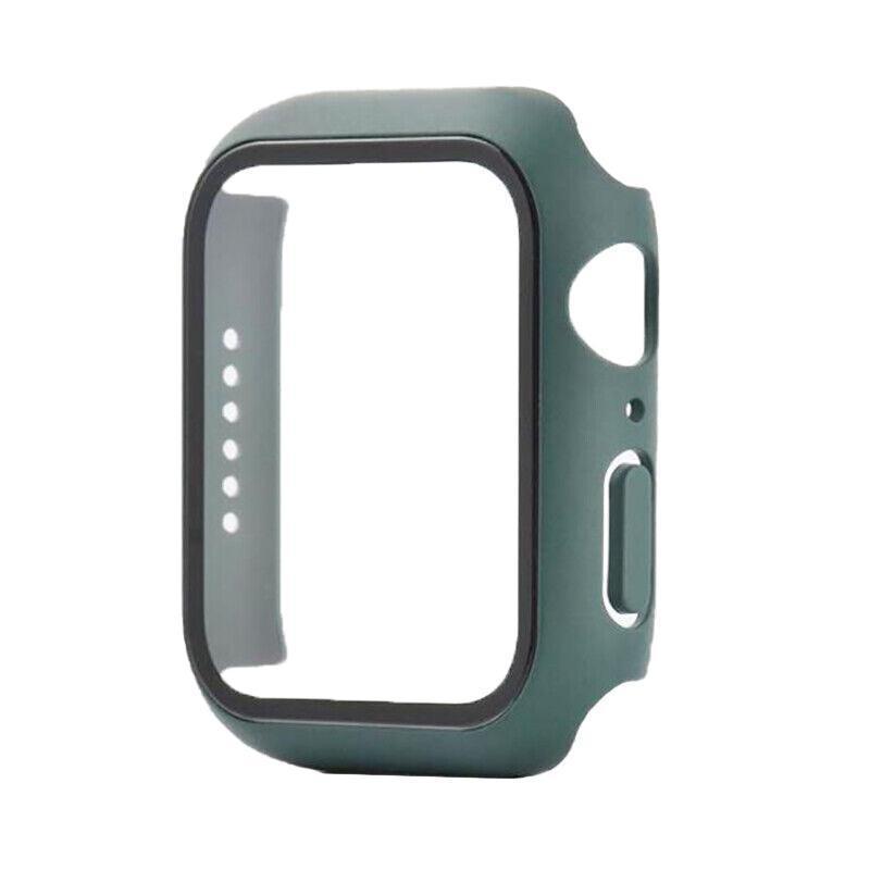 For Apple Watch iWatch Series SE 6 5 4 3 2 1 Case Full Glass Cover 38mm - Green