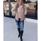 Pink Fleece Lined Quilted Vest Coats - XL
