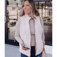 Pink Fleece Lined Quilted Vest Coats - XL