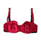 Dolce & Gabbana Women's Bordeaux Silk Stretch Balconcino Bra Underwear - 1 IT