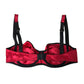 Dolce & Gabbana Women's Bordeaux Silk Stretch Balconcino Bra Underwear - 1 IT