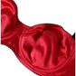 Dolce & Gabbana Women's Bordeaux Silk Stretch Balconcino Bra Underwear - 3 IT