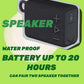 ROYQUEEN Bluetooth Speaker, Waterproof Bluetooth Speaker, Portable Bluetooth Speaker,Shower Speaker,Rich Bass HD Stereo Sound for Home, Beach, Shower, Outdoor Travel 20H Playtime (Black)
