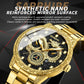 Dragon Embossed Luminous Waterproof Watch - Quartz - Full-Gold Gold