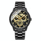 Dragon Embossed Luminous Waterproof Watch - Quartz - Full-Gold Gold