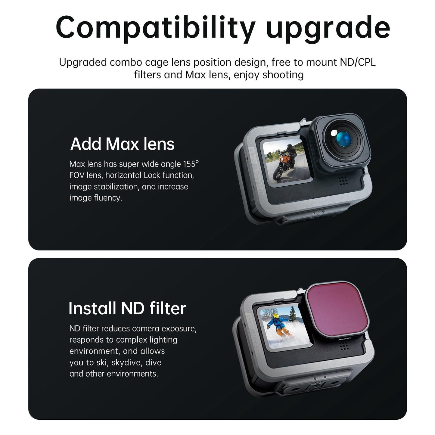 Lightweight Aluminum Frame for Gopro Hero11