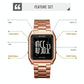 Large Screen Men Multi-function Luminous Watch with Steel Belt - 1879