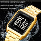 Large Screen Men Multi-function Luminous Watch with Steel Belt - 1879