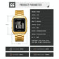 Large Screen Men Multi-function Luminous Watch with Steel Belt - 1879