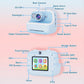 Blue Children'S Thermal Camera With Dual-Camera 1080P Hd 2400W Pixel 2.4-Inch Display - Pink+32Gb