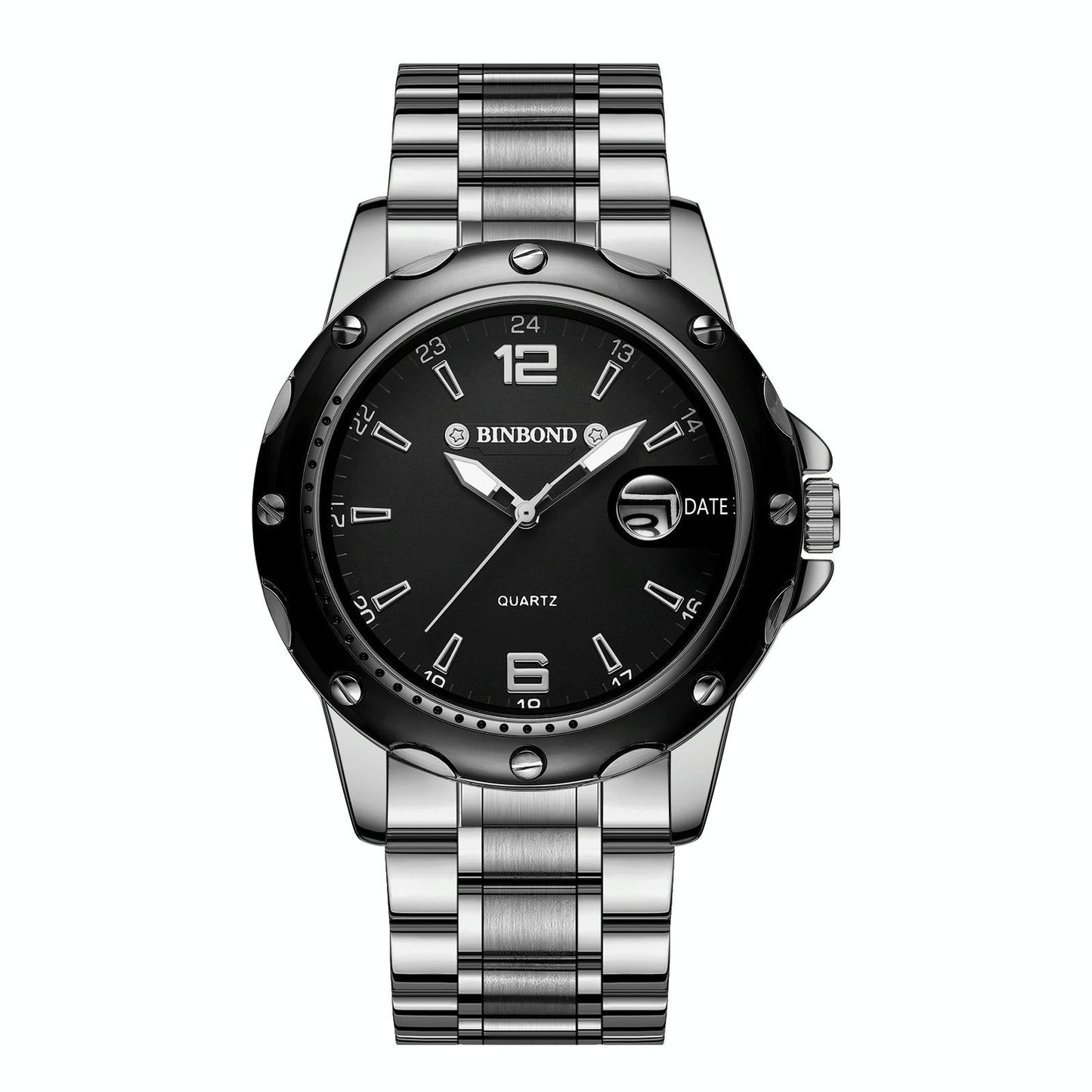 Waterproof Luminous Quartz Watch for Outdoor - Full Gold-Black-Gold Nail
