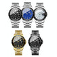 Waterproof Luminous Quartz Watch for Outdoor - Full Gold-Black-Gold Nail