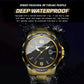 Waterproof Luminous Quartz Watch for Outdoor - Full Gold-Black-Gold Nail
