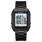 Large Screen Men Multi-function Watch with Steel Belt and Luminous Display