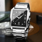 Waterproof Men Quartz Watch - Rectangular Outdoor Design - Full Gold-Gold